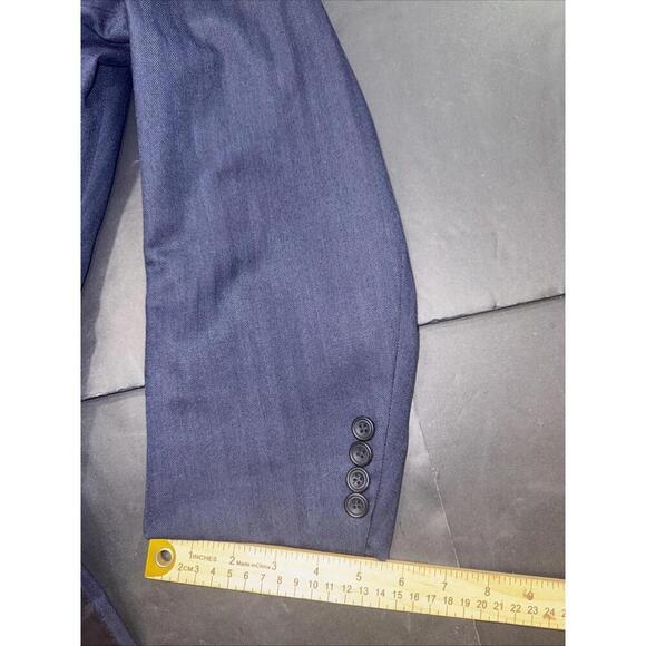 LEONARD LOGSDAIL Vintage Bespoke New York Navy Blue 2 BTN Men Sport Coat Blazer - Picture 10 of 15